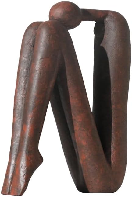 Decorative Bookends for Shelves，Bookends for Heavy Books Resinous Thinker Statue,Book Shelf Decor，Modern Creative Office Company Bookends Ornament Decorations