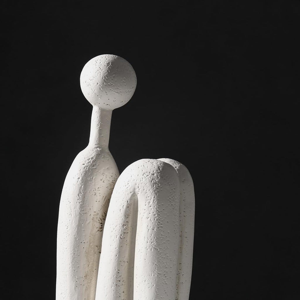 Decorative Bookends for Shelves，Bookends for Heavy Books Resinous Thinker Statue,Book Shelf Decor，Modern Creative Office Company Bookends Ornament Decorations