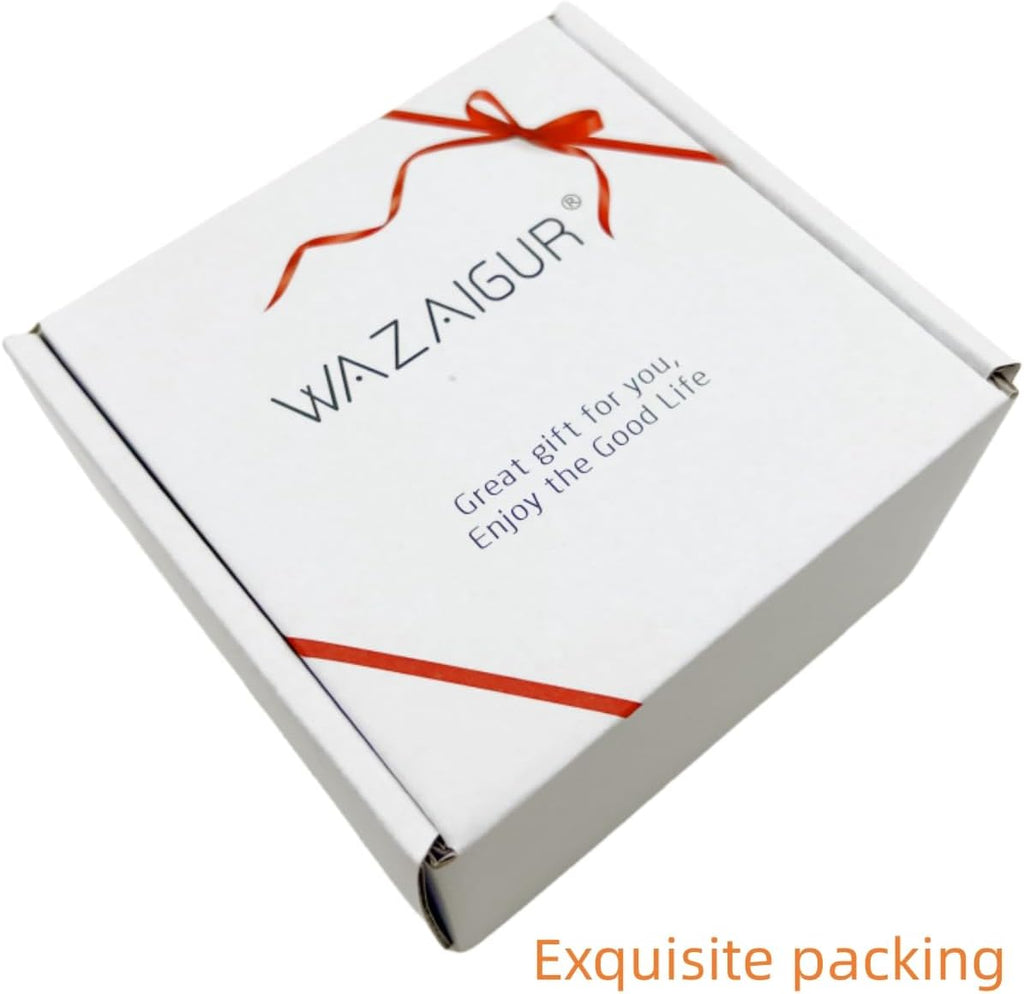 Handmade Woven Cotton Coasters - Set of 8 with Holder, Absorbent, Protects Tabletop - 4.3 Inch Diameter, 8 Colors