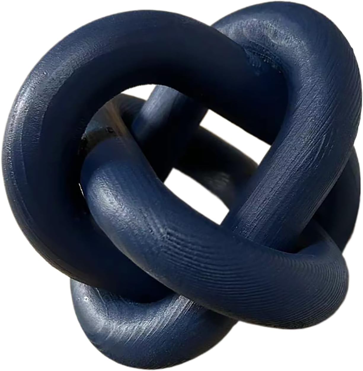 Wood Knot Chain Link Decor - 3 Link Boho Wooden Hand Carved Decorative Wooden Links Knots for Coffee Table Entryway Modern Farmhouse Shelf Decoration