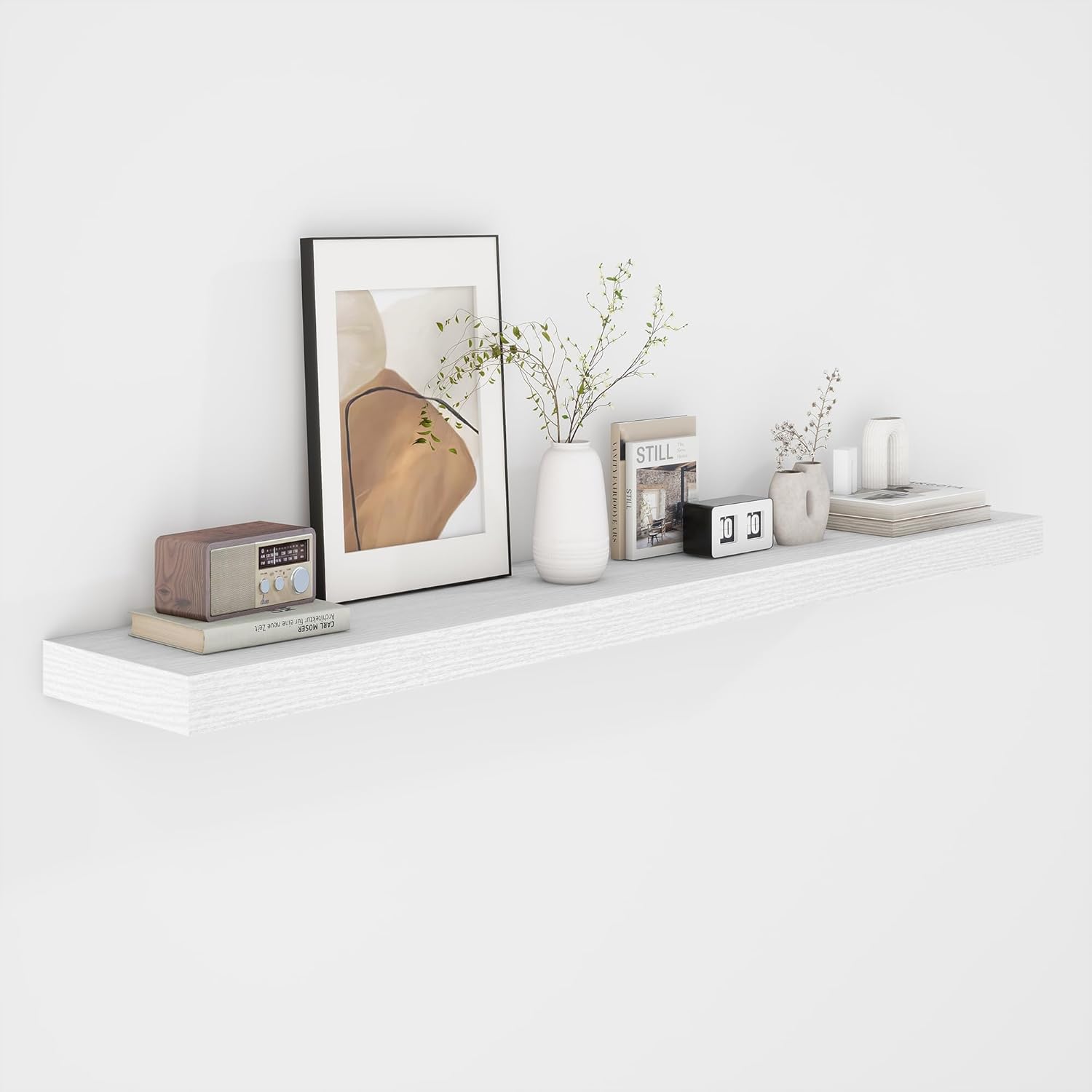 Fun Memories Floating Shelves - 16 Inch Wall Shelf for Decor & Storage - Wall Mounted Display Shelving with Invisible Heavy-Duty Metal Bracket 2Pack, Walnut