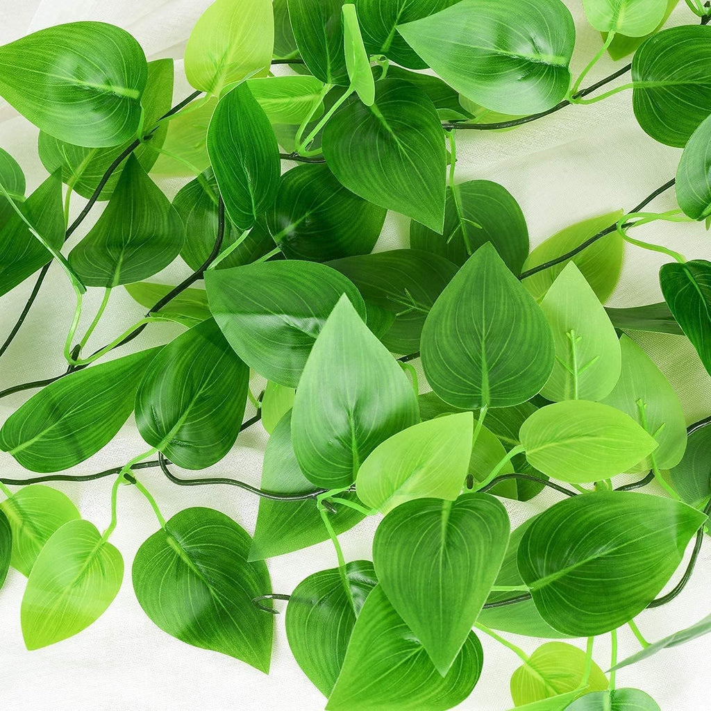 Toprooms 2 Pack Fake Hanging Plants with Pot,Artificial Hanging Plant Fake Plants Faux Ivy Vine Wall Hanging Plants Greenery Shelf Home Office Indoor Outdoor Decor(2 Potted)