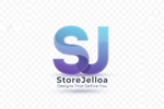 (StoreJelloa) (Slogan: “Designs That Define You.”) , make logo (Lettermark) , 3D , del backgound